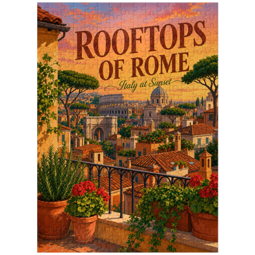 puzzleplate Rome Rooftops Sunset Romance 300 Jigsaw Puzzle