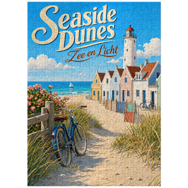 puzzleplate Seaside Dunes Lighthouse Coastal Charm 300 Jigsaw Puzzle