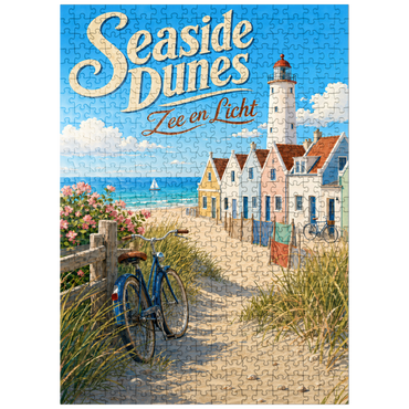 puzzleplate Seaside Dunes Lighthouse Coastal Charm 500 Jigsaw Puzzle