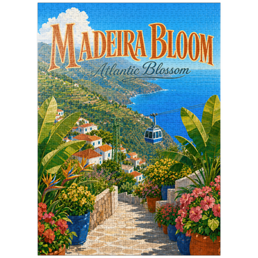 puzzleplate Madeira Coastal Bloom Paradise 1000 Jigsaw Puzzle