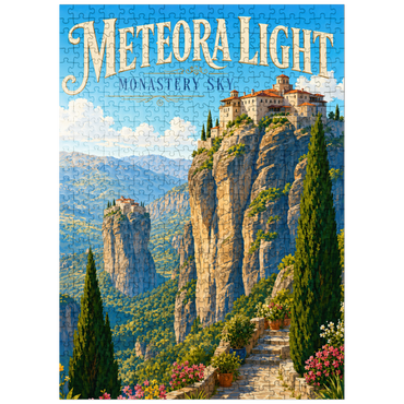 puzzleplate Meteora Monastery Sky Majesty 500 Jigsaw Puzzle