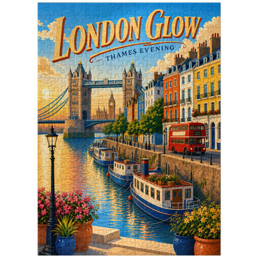 puzzleplate London Thames Evening Glow 300 Jigsaw Puzzle