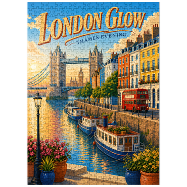 puzzleplate London Thames Evening Glow 500 Jigsaw Puzzle