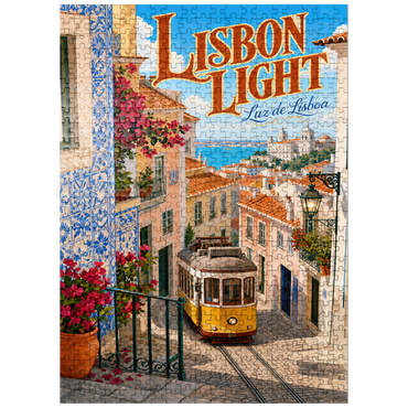 puzzleplate Lisbon Tram Coastal Charm 500 Jigsaw Puzzle