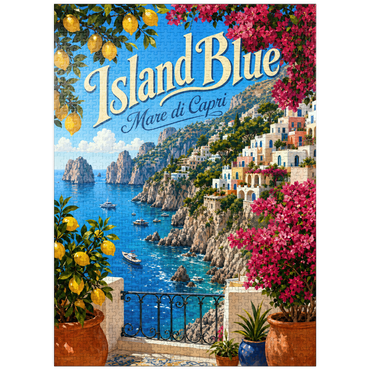 puzzleplate Capri Coastal Mediterranean Bliss 1000 Jigsaw Puzzle