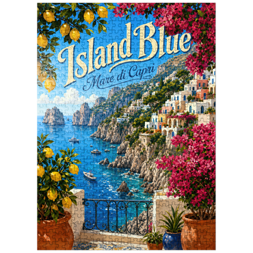 puzzleplate Capri Coastal Mediterranean Bliss 500 Jigsaw Puzzle
