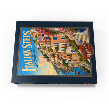 Italian Steps Coastal Sunset Charm 1000 Jigsaw Puzzle box view3