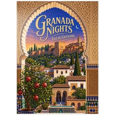 puzzleplate Granada Alhambra Evening Splendor 1000 Jigsaw Puzzle