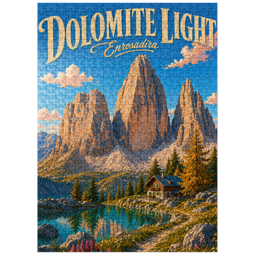 puzzleplate Dolomites Alpine Lake Serenity 500 Jigsaw Puzzle