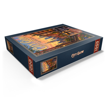 New York Evening Skyline Glow 1000 Jigsaw Puzzle box view1