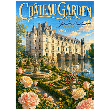 puzzleplate Chateau Garden Enchanted Elegance 1000 Jigsaw Puzzle