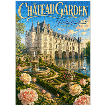 puzzleplate Chateau Garden Enchanted Elegance 500 Jigsaw Puzzle