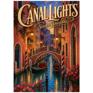 puzzleplate Venice Canal Evening Romance 300 Jigsaw Puzzle