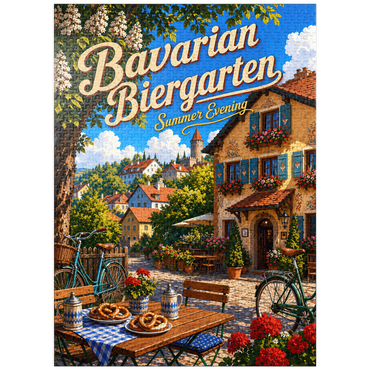 puzzleplate Bavarian Biergarten Summer Evening Charm 1000 Jigsaw Puzzle