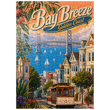 puzzleplate San Francisco Bay Bridge Coastal Charm 500 Jigsaw Puzzle