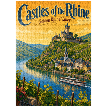 puzzleplate Rhine Valley Castles Golden Splendor 500 Jigsaw Puzzle