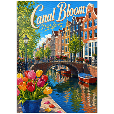 puzzleplate Amsterdam Canal Spring Bloom 1000 Jigsaw Puzzle