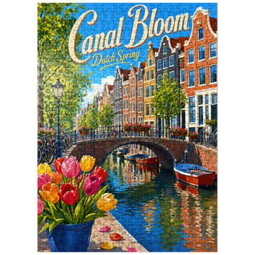 puzzleplate Amsterdam Canal Spring Bloom 500 Jigsaw Puzzle