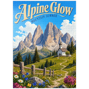 puzzleplate Alpine Mountain Summer Serenity 1000 Jigsaw Puzzle