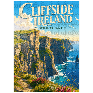 puzzleplate Ireland Cliffside Wild Atlantic Beauty 500 Jigsaw Puzzle