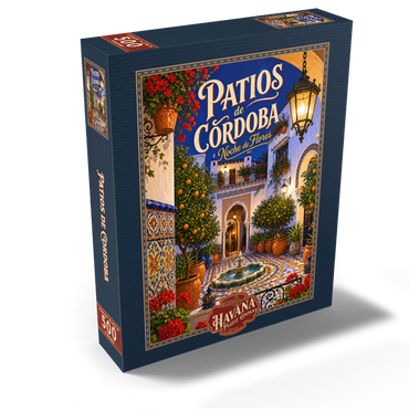 Patios de Cordoba Floral Night Charm 500 Jigsaw Puzzle box view2