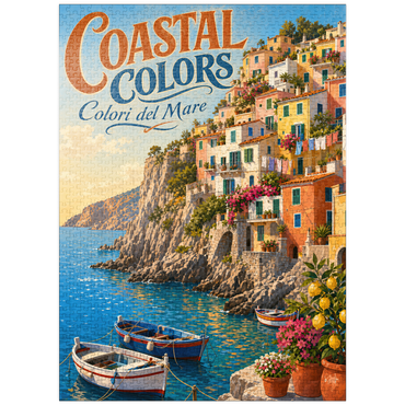 puzzleplate Amalfi Coast Colorful Coastal Charm 1000 Jigsaw Puzzle