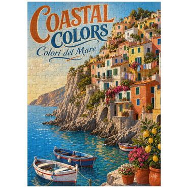 puzzleplate Amalfi Coast Colorful Coastal Charm 300 Jigsaw Puzzle