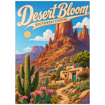 puzzleplate Desert Bloom Serene Southwest Beauty 1000 Jigsaw Puzzle