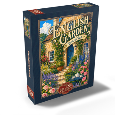 English Garden Roses Tea Charm 500 Jigsaw Puzzle box view2