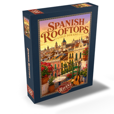 Spanish Rooftops Golden Sunset Charm 300 Jigsaw Puzzle box view2