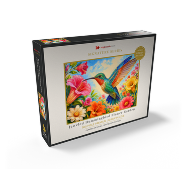 Jeweled Hummingbird Flower Garden 500 Jigsaw Puzzle box view2