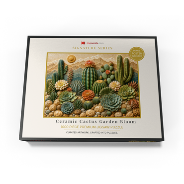 Ceramic Cactus Garden Bloom 1000 Jigsaw Puzzle box view3