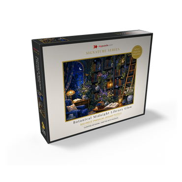 Botanical Midnight Library Glow 500 Jigsaw Puzzle box view2