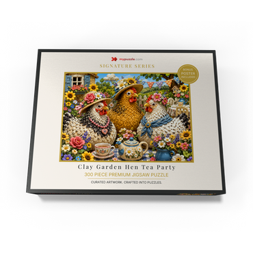 Clay Garden Hen Tea Party 300 Jigsaw Puzzle box view3