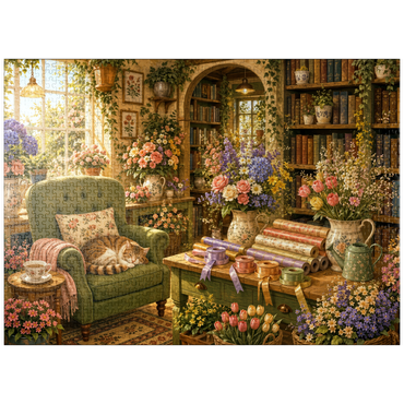 puzzleplate Secret Flower Bookshop Corner 1000 Jigsaw Puzzle