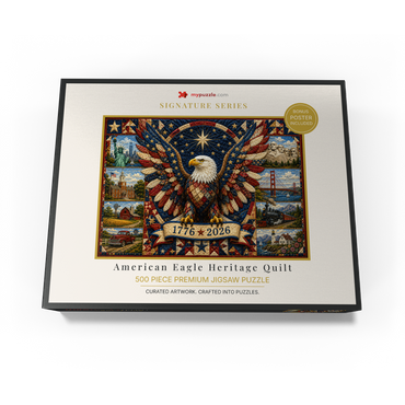 American Eagle Heritage Quilt 500 Jigsaw Puzzle box view3