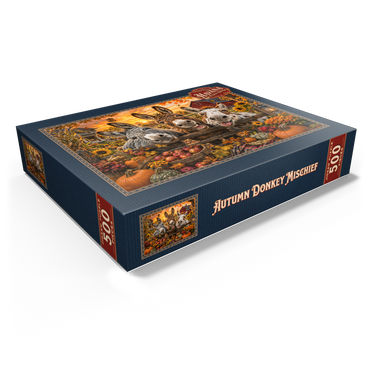 Autumn Donkey Mischief 500 Jigsaw Puzzle box view1