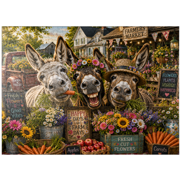 puzzleplate Farm Fresh Donkey Crew 1000 Jigsaw Puzzle