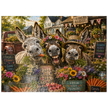 puzzleplate Farm Fresh Donkey Crew 500 Jigsaw Puzzle