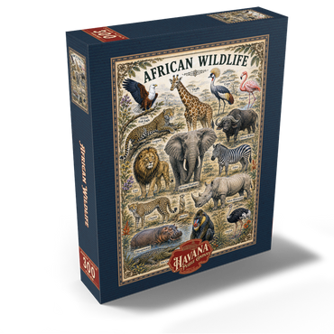 African Wildlife Vintage Art Poster 300 Jigsaw Puzzle box view2