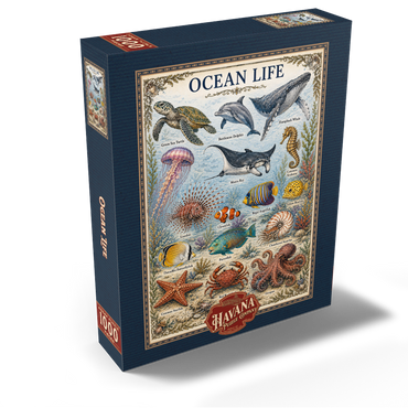 Ocean Life Vintage Art Poster 1000 Jigsaw Puzzle box view2