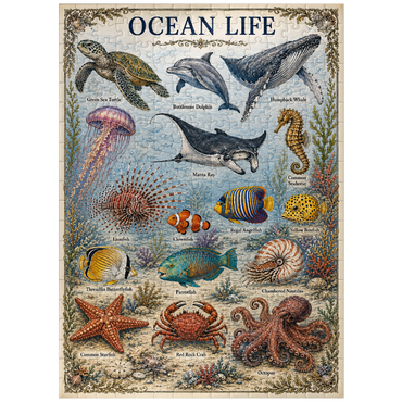 puzzleplate Ocean Life Vintage Art Poster 300 Jigsaw Puzzle