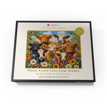 Flower Crown Cows Farm Meadow 300 Jigsaw Puzzle box view3