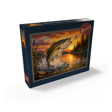 Sunset Bass Fishing Splash 300 Jigsaw Puzzle box view2