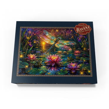 Luminous Glass Dragonfly Lily Pond 1000 Jigsaw Puzzle box view3