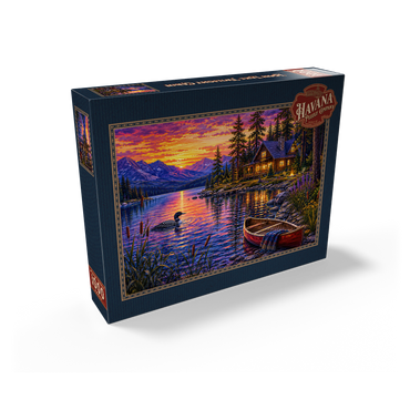 Loon Lake Twilight Cabin 1000 Jigsaw Puzzle box view2