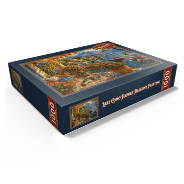 Lake Como Flower Balcony Painting 1000 Jigsaw Puzzle box view1