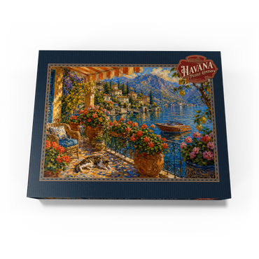 Lake Como Flower Balcony Painting 300 Jigsaw Puzzle box view3