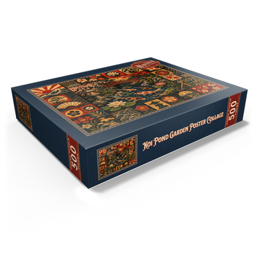 Koi Pond Garden Poster Collage 500 Jigsaw Puzzle box view1