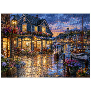 puzzleplate Harbor Gallery Rainy Evening 500 Jigsaw Puzzle
